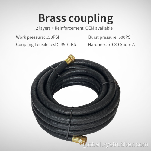 Water Hose With Threaded Fittings EPDM rubber water hose for washing car Manufactory